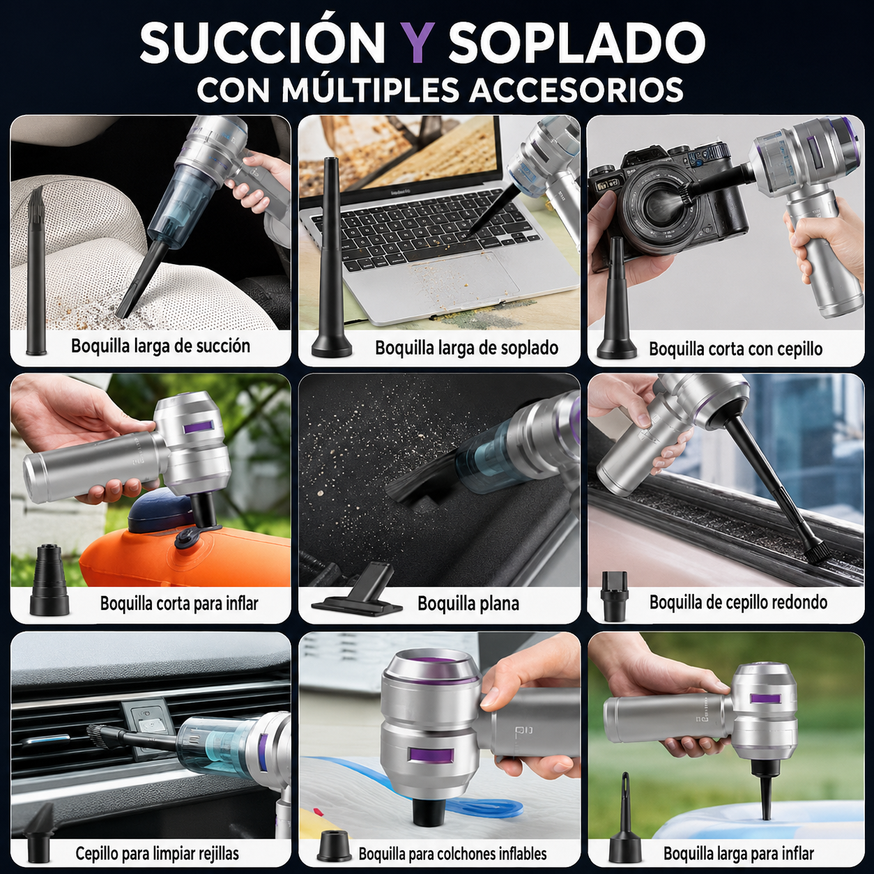 ¡Tu Auto Impecable en Segundos: La Aspiradora Sin Cables que Cabe en tu Guantera!