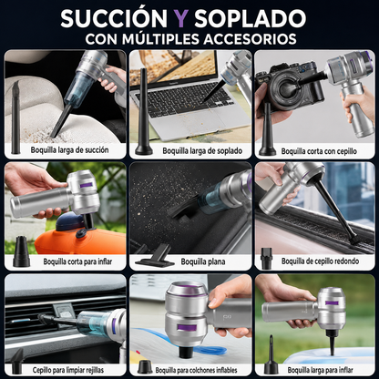 ¡Tu Auto Impecable en Segundos: La Aspiradora Sin Cables que Cabe en tu Guantera!